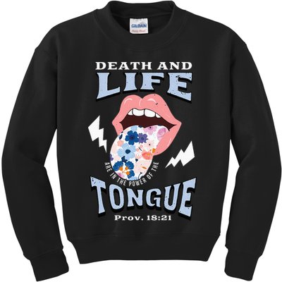 Death And Life Tongue Christian Kids Sweatshirt