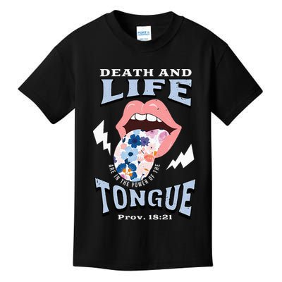 Death And Life Tongue Christian Kids T-Shirt