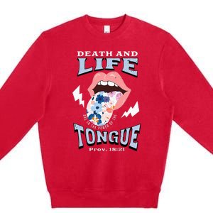 Death And Life Tongue Christian Premium Crewneck Sweatshirt