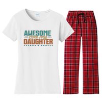 Dad Awesome like my daughter father's day from daughter Women's Flannel Pajama Set