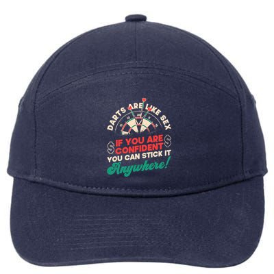 Darts Are Like Sex You Are Confident Stick Anywhere Darts 7-Panel Snapback Hat