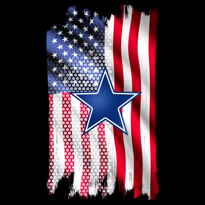 Dallas Football Fan USA American Flag Bucket Hat