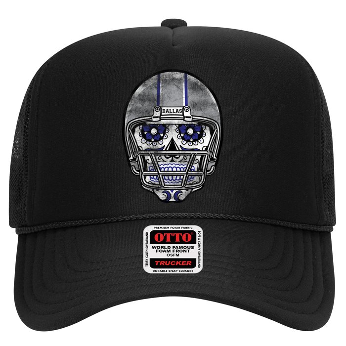 Dallas Football Halloween Skull Trucker Hat