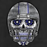 Dallas Football Halloween Skull Trucker Hat