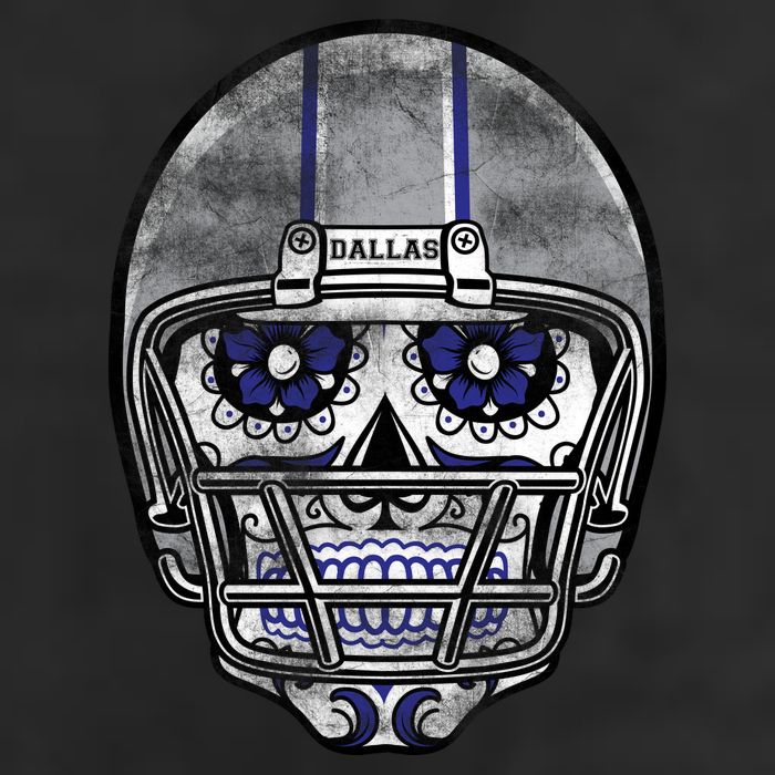 Dallas Football Halloween Skull Trucker Hat