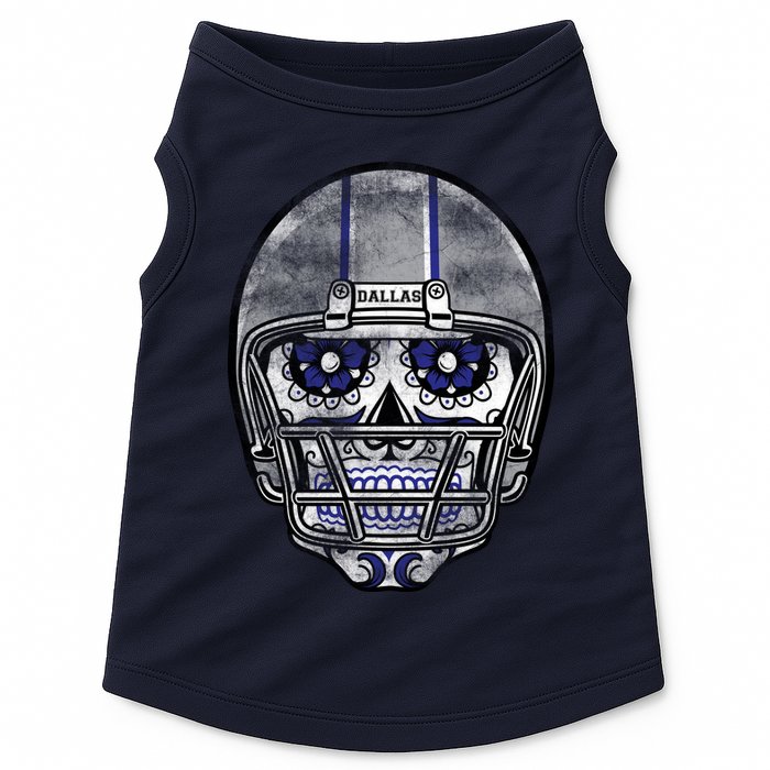 Dallas Football Halloween Skull Doggie Tank