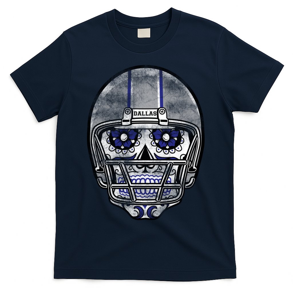Dallas Football Halloween Skull T-Shirt