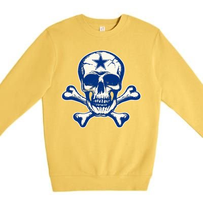 Dallas Skull Crossbones Star Fan Pride Premium Crewneck Sweatshirt