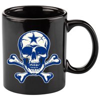 Dallas Skull Crossbones Star Fan Pride 11oz C Handle Ceramic Mug