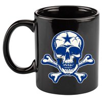 Dallas Skull Crossbones Star Fan Pride 11oz C Handle Ceramic Mug
