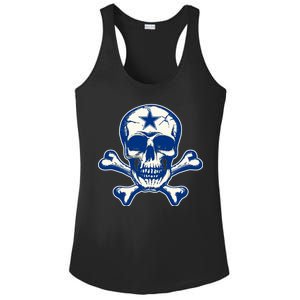 Dallas Skull Crossbones Star Fan Pride Ladies PosiCharge Competitor Racerback Tank