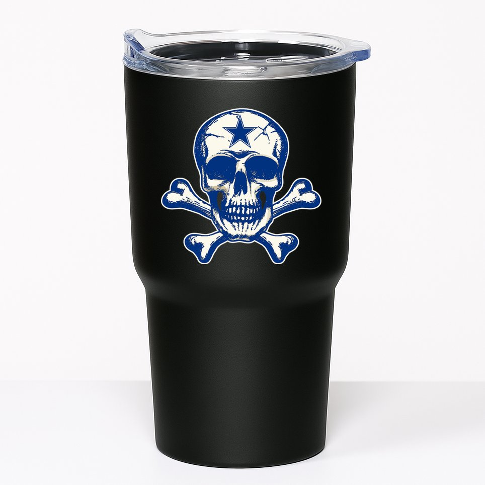Dallas Skull Crossbones Star Fan Pride Tumbler