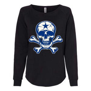 Dallas Skull Crossbones Star Fan Pride Womens California Wash Sweatshirt