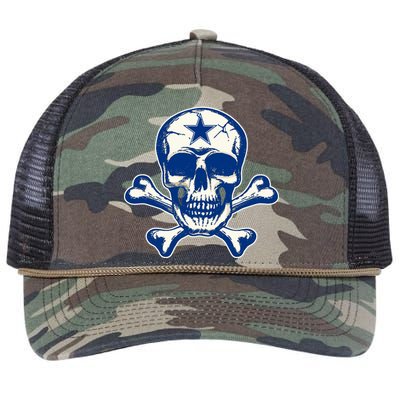 Dallas Skull Crossbones Star Fan Pride Retro Rope Trucker Hat Cap