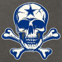 Dallas Skull Crossbones Star Fan Pride Cotton Canvas Backpack