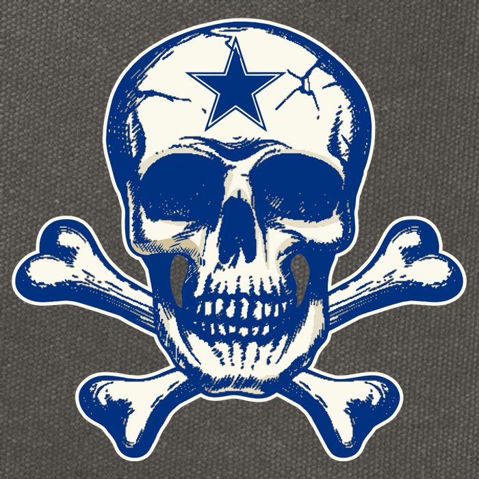 Dallas Skull Crossbones Star Fan Pride Cotton Canvas Backpack