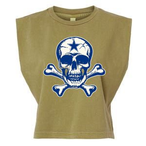 Dallas Skull Crossbones Star Fan Pride Garment-Dyed Women's Muscle Tee