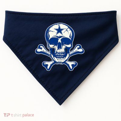 Dallas Skull Crossbones Star Fan Pride USA-Made Doggie Bandana