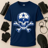 Dallas Skull Crossbones Star Fan Pride Cooling Performance Crew T-Shirt