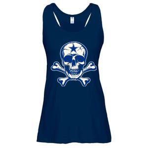 Dallas Skull Crossbones Star Fan Pride Ladies Essential Flowy Tank