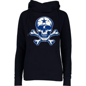 Dallas Skull Crossbones Star Fan Pride Womens Funnel Neck Pullover Hood