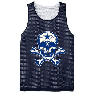 Dallas Skull Crossbones Star Fan Pride Mesh Reversible Basketball Jersey Tank