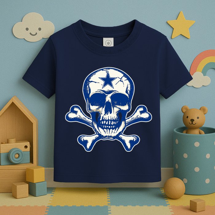 Dallas Skull Crossbones Star Fan Pride Toddler T-Shirt