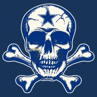 Dallas Skull Crossbones Star Fan Pride Toddler T-Shirt