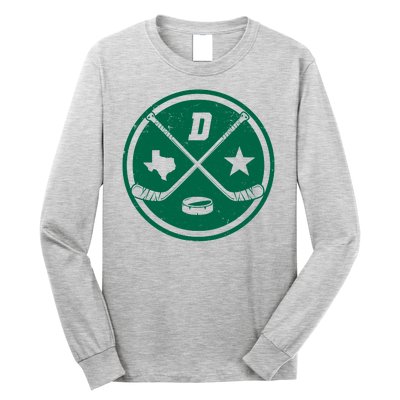 Dallas Texas Hockey Vintage Star Logo Long Sleeve Shirt