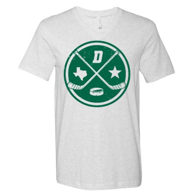 Dallas Texas Hockey Vintage Star Logo V-Neck T-Shirt