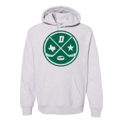 Dallas Texas Hockey Vintage Star Logo Premium Hoodie