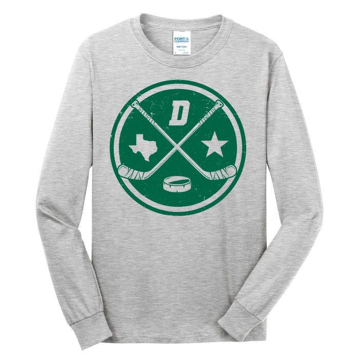 Dallas Texas Hockey Vintage Star Logo Tall Long Sleeve T-Shirt