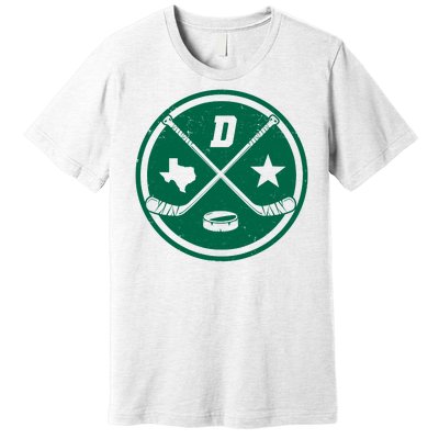 Dallas Texas Hockey Vintage Star Logo Premium T-Shirt