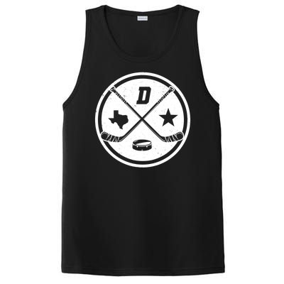 Dallas Texas Hockey Vintage Star Logo PosiCharge Competitor Tank