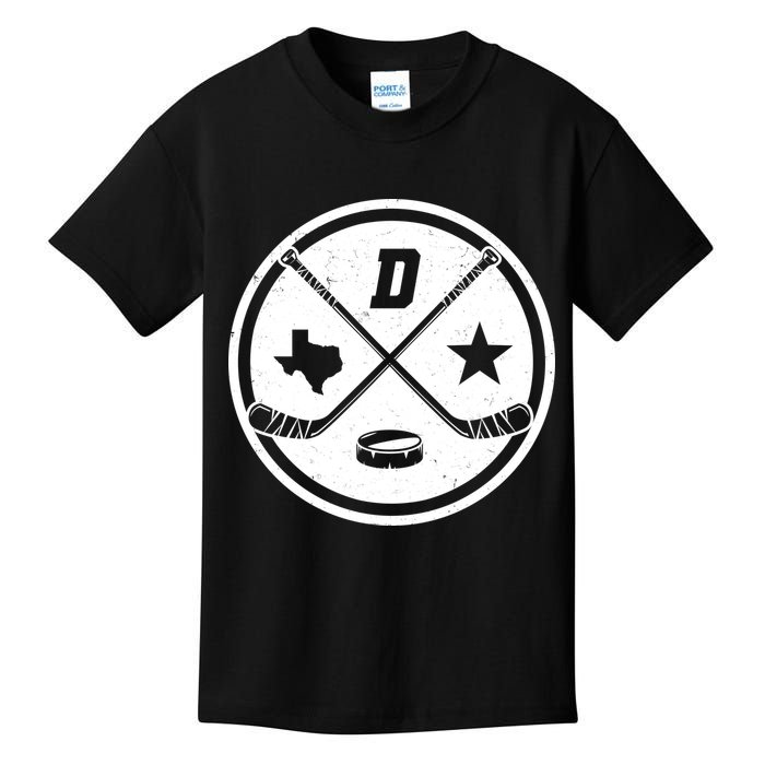 Dallas Texas Hockey Vintage Star Logo Kids T-Shirt
