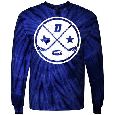 Dallas Texas Hockey Vintage Star Logo Tie-Dye Long Sleeve Shirt