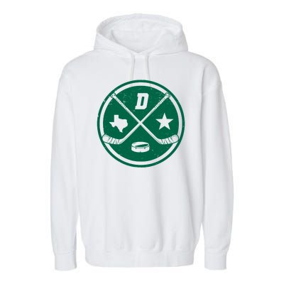 Dallas Texas Hockey Vintage Star Logo Garment-Dyed Fleece Hoodie