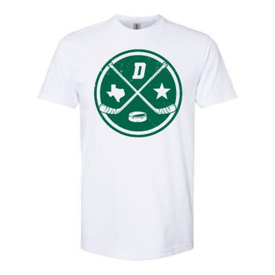 Dallas Texas Hockey Vintage Star Logo Softstyle CVC T-Shirt