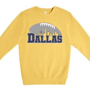 Dallas Texas Skyline City Football Fan Premium Crewneck Sweatshirt