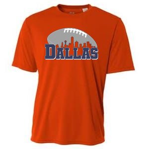 Dallas Texas Skyline City Football Fan Cooling Performance Crew T-Shirt