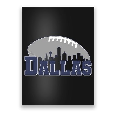 Dallas Texas Skyline City Football Fan Poster
