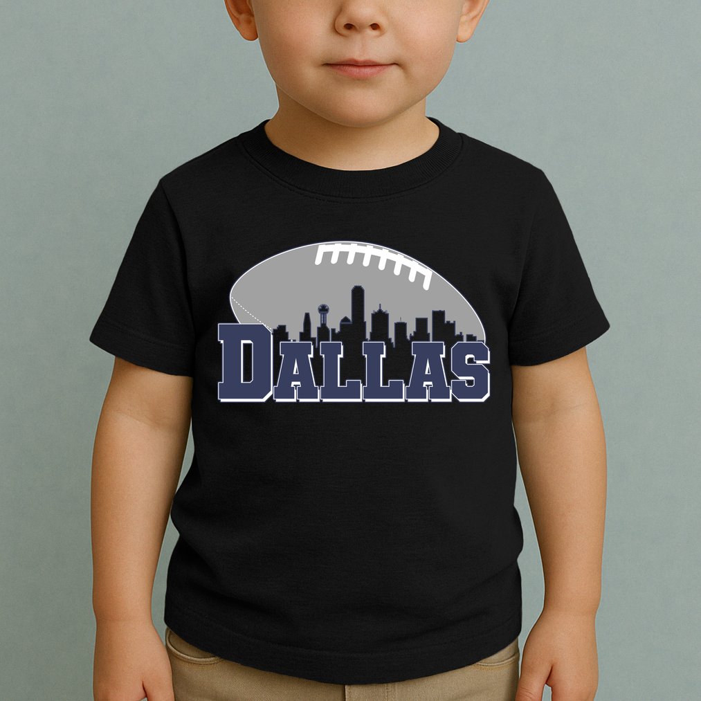 Dallas Texas Skyline City Football Fan Toddler T-Shirt