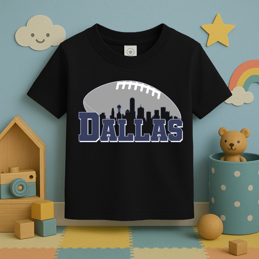 Dallas Texas Skyline City Football Fan Toddler T-Shirt