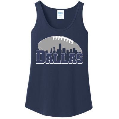 Dallas Texas Skyline City Football Fan Ladies Essential Tank