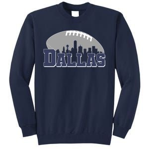 Dallas Texas Skyline City Football Fan Tall Sweatshirt