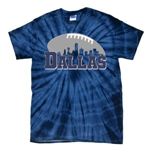 Dallas Texas Skyline City Football Fan Tie-Dye T-Shirt