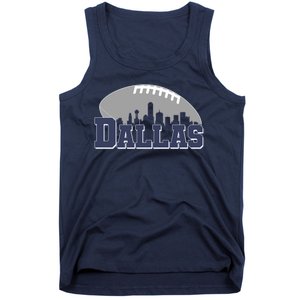 Dallas Texas Skyline City Football Fan Tank Top