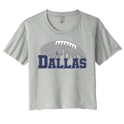 Dallas Texas Skyline City Football Fan Women's Crop Top Tee