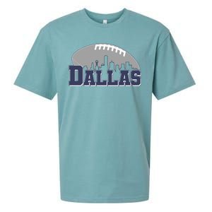 Dallas Texas Skyline City Football Fan Sueded Cloud Jersey T-Shirt