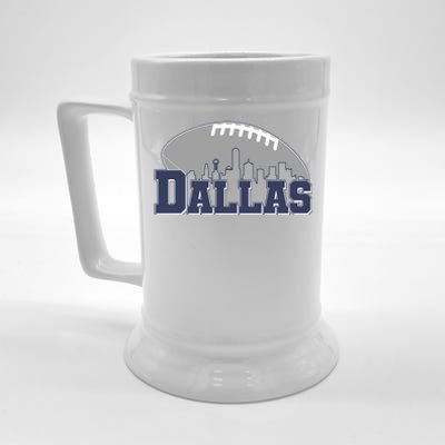 Dallas Texas Skyline City Football Fan Beer Stein